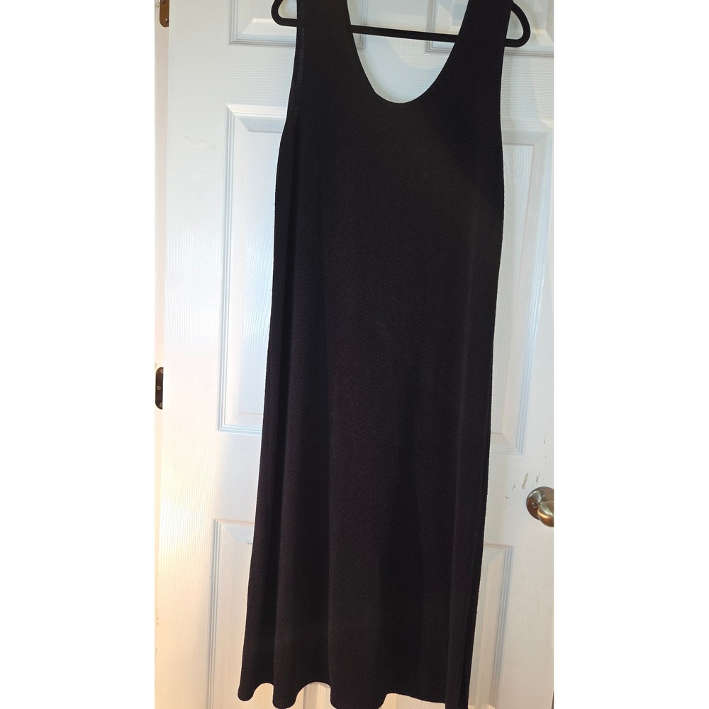 Kathryn Deene New York Black V-Neck Sleeveless Midi Dress Size 16 Style 7517